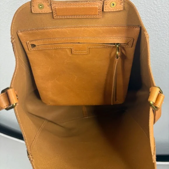 Madewell Tan Leather Tote Bag - Picture 5 of 7